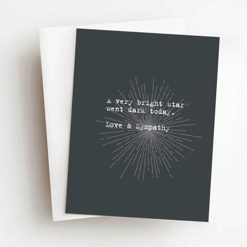 Star Went Dark Sympathy Card