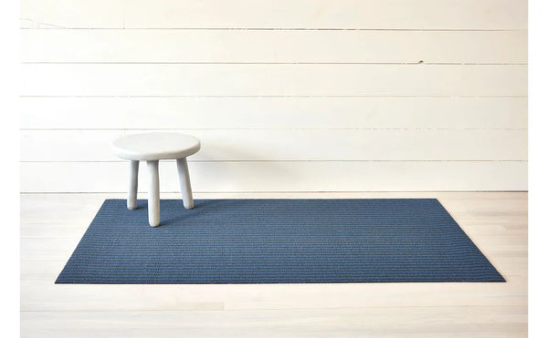 Chilewich Indoor/Outdoor Breton Stripe Shag Floor Mat - Blueberry