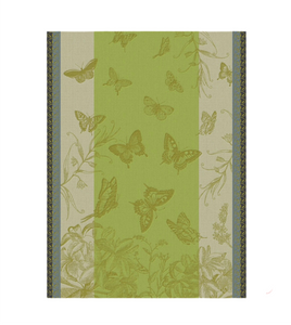 Le Jacquard Francais Tea Towel - Jardin Des Papillons Green