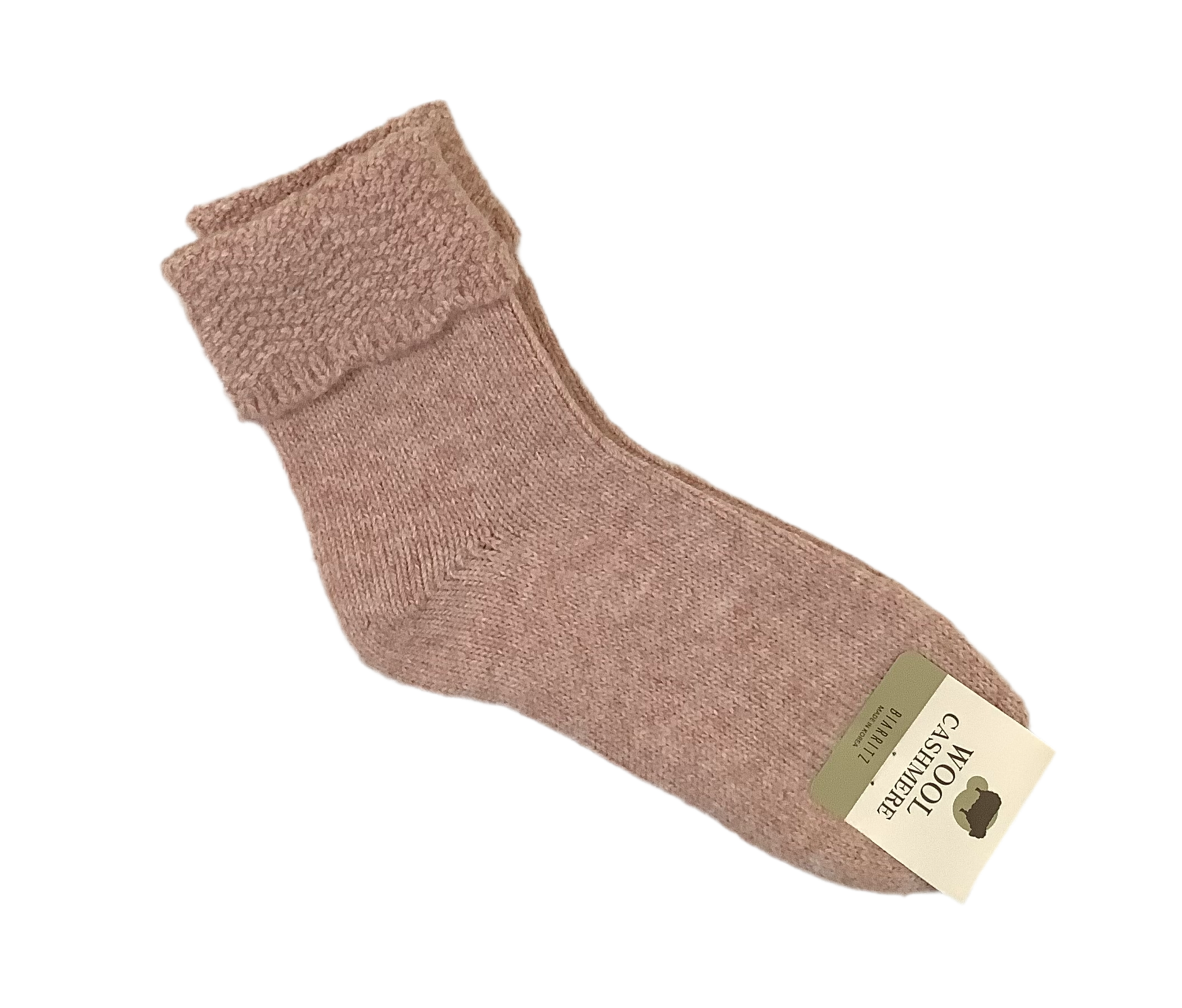 Folded Cashmere Socks - Pink