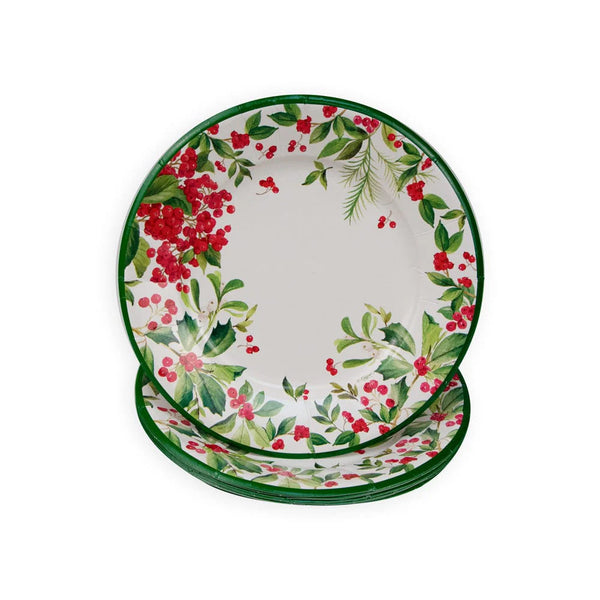 Holly Chintz White Salad & Dessert Plates - 8 Per Package