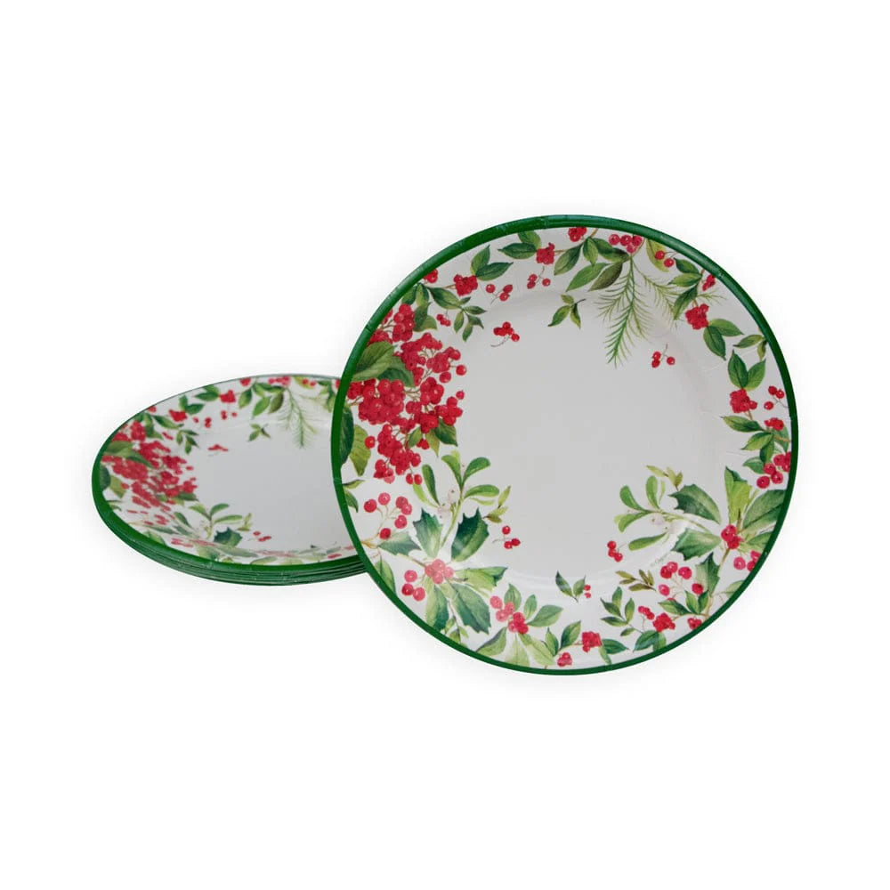 Holly Chintz White Salad & Dessert Plates - 8 Per Package