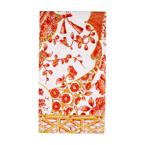 Dinner/Guest Napkins - Gilded Porcelain Coral