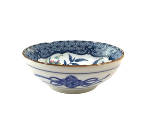 Blue Floral Japanese Bowl