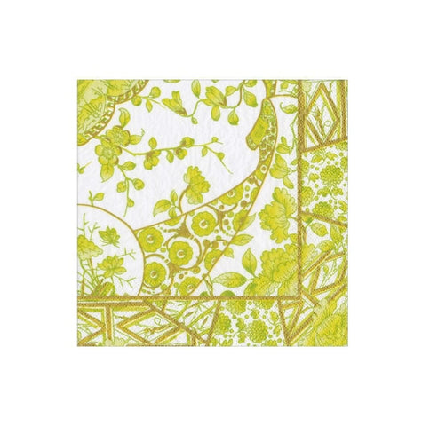 Cocktail Napkins - Gilded Porcelain Chartreuse