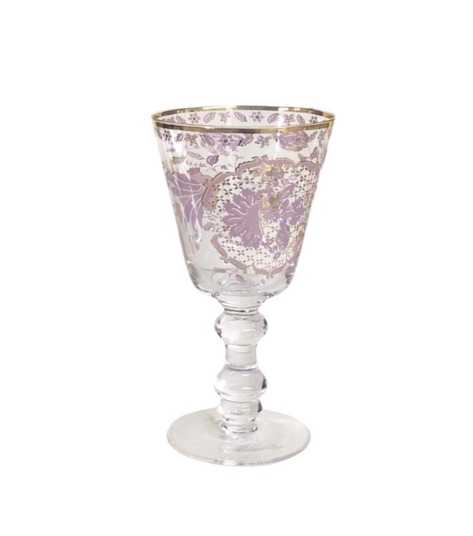 Patina Vie Lilac Tapestry 18K Gold Goblet