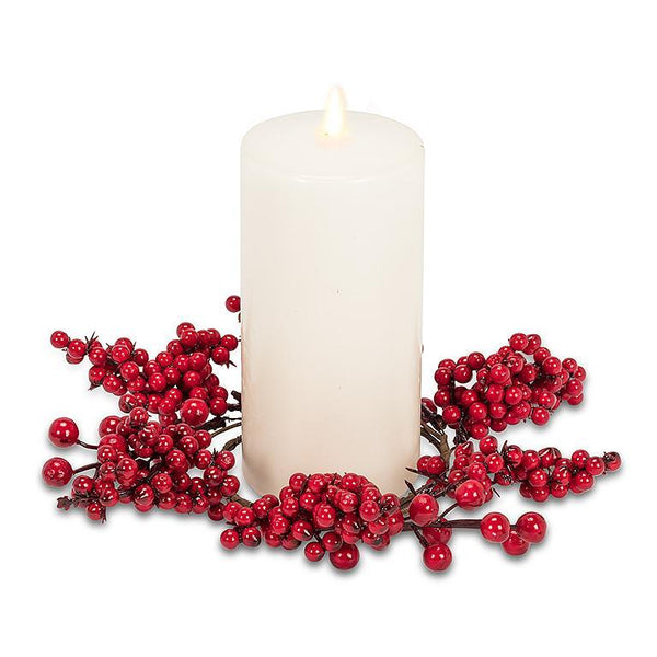 Red Berries Candle Ring