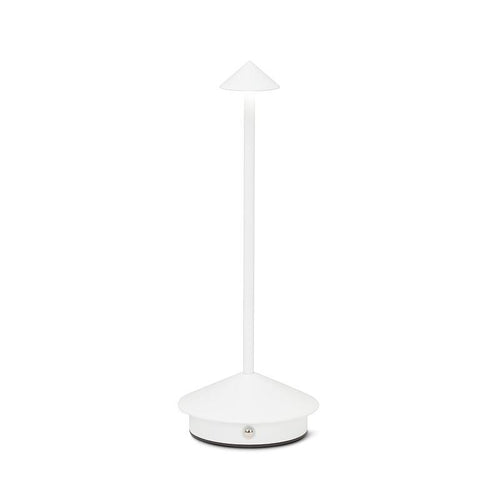 Slim Arrowhead Shade LED Table Light - Matte White