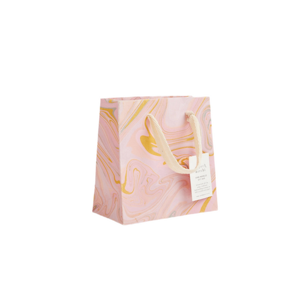 Hand Marbled Pastel Gift Bags - Rosewater