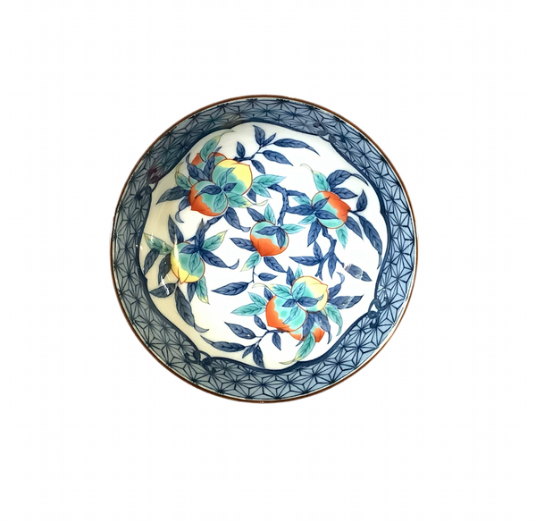 Blue Floral Japanese Bowl