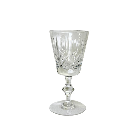 Short Vintage Crystal Wine Glass