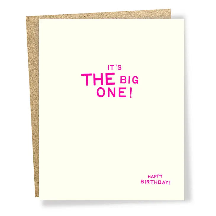 Big One Birthday Card