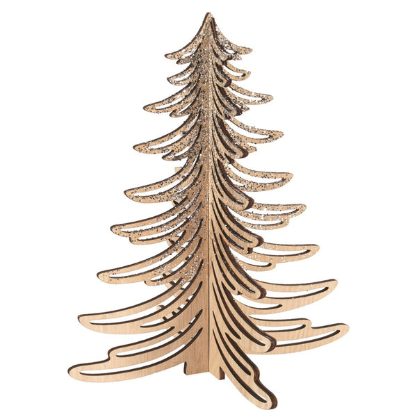 Glittery Wood Christmas Tree (2 sizes)