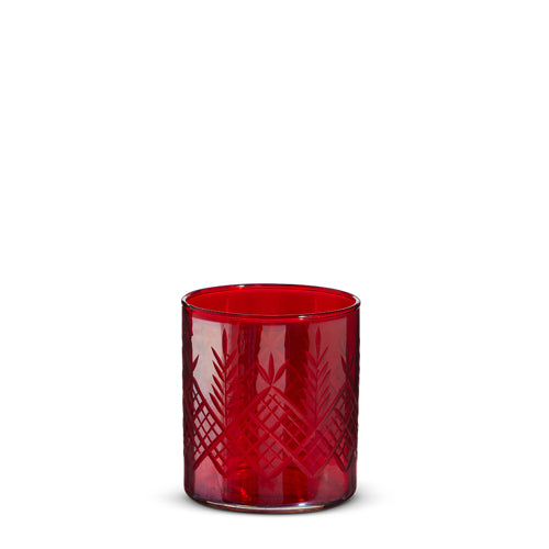 Red Etched Votive (2 sizes)