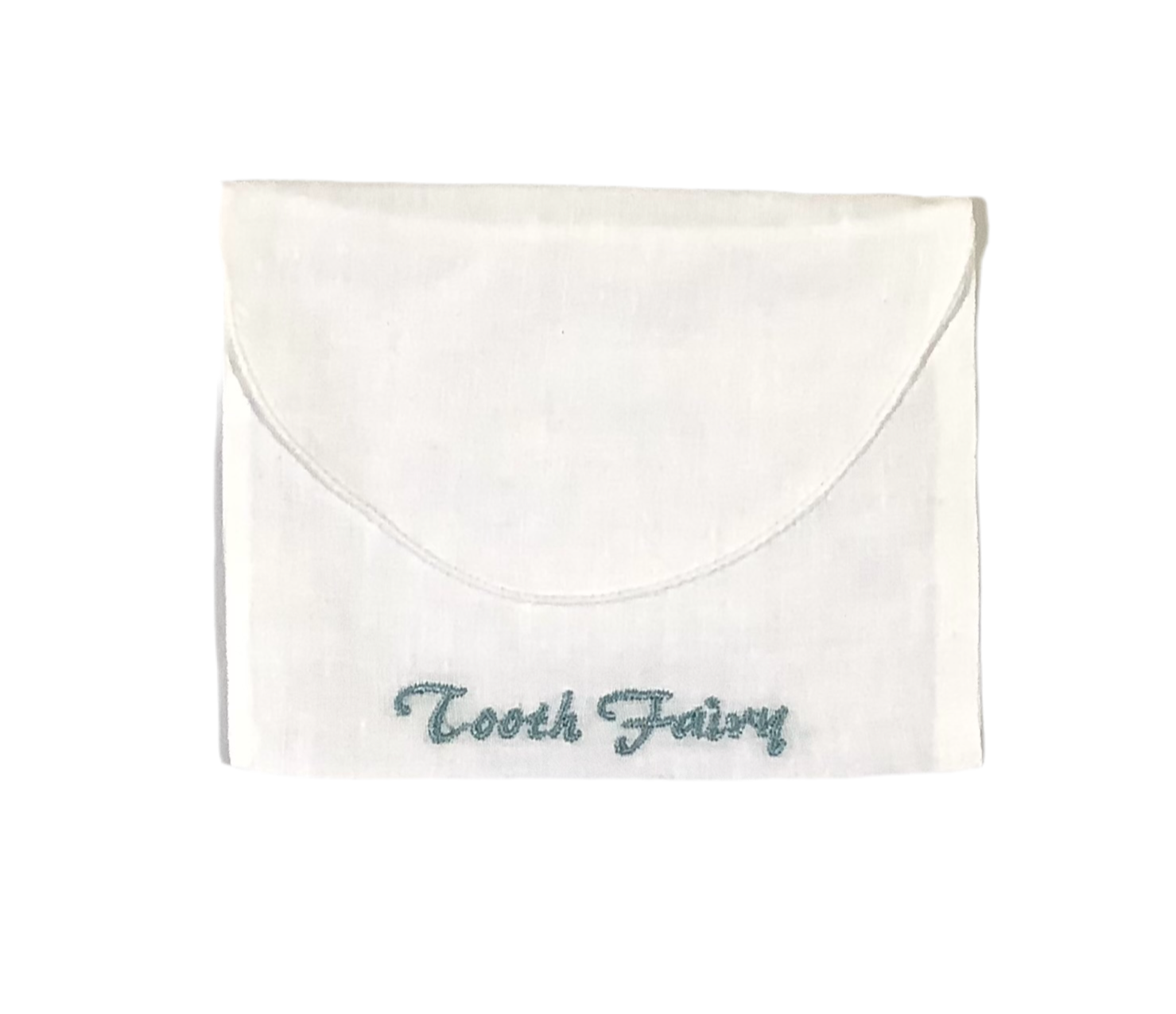 Tooth Fairy Linen Envelope Embroidered in Blue