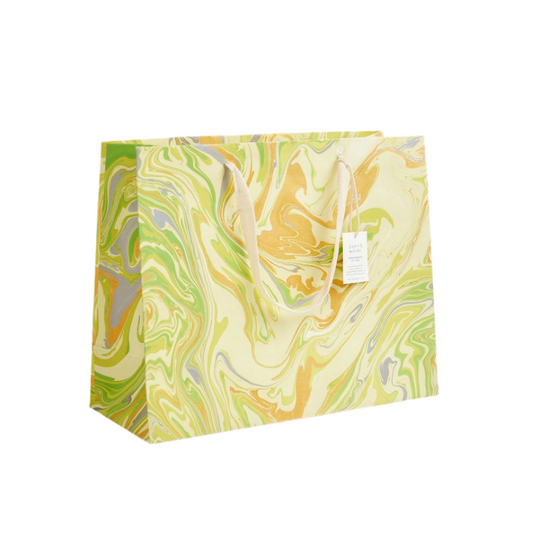 Hand Marbled Pastel Gift Bags - Limoncello