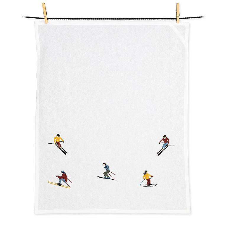 Ski Scene Tea Towel