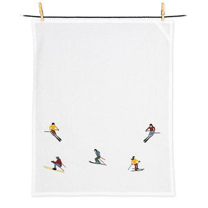 Ski Scene Tea Towel