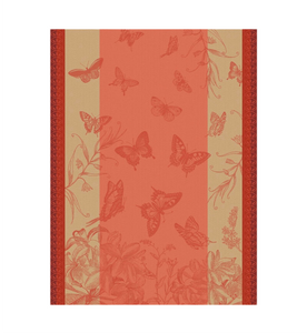 Le Jacquard Francais Tea Towel - Jardin Des Papillons Pink