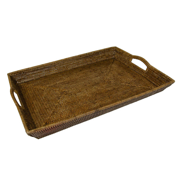 Extra Large Rectangular Rattan Tray