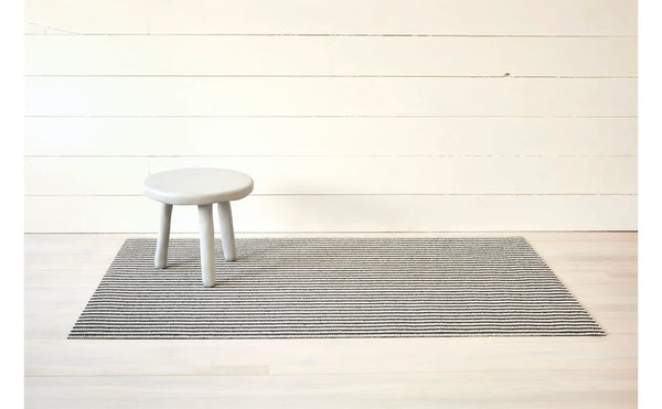 Chilewich Indoor/Outdoor Breton Stripe Shag Floor Mat - Gravel