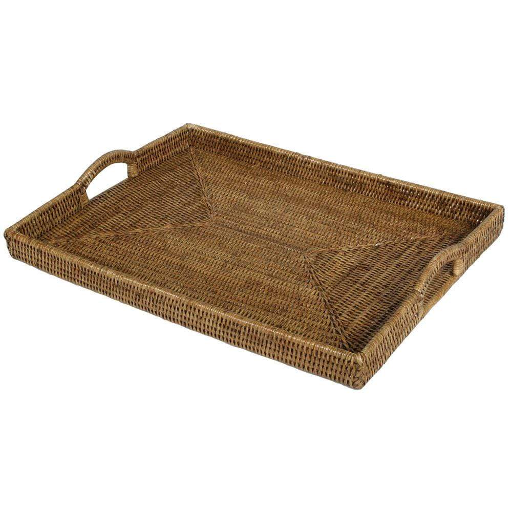 Large Rectangular Rattan Tray