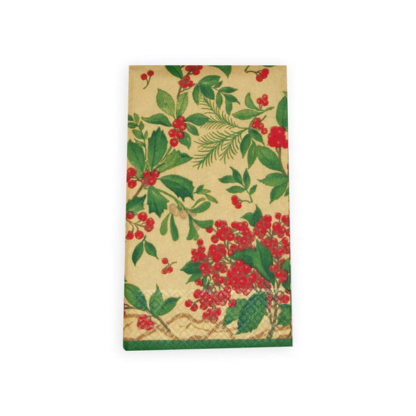 Dinner/Guest Napkins - Holly Chintz Gold