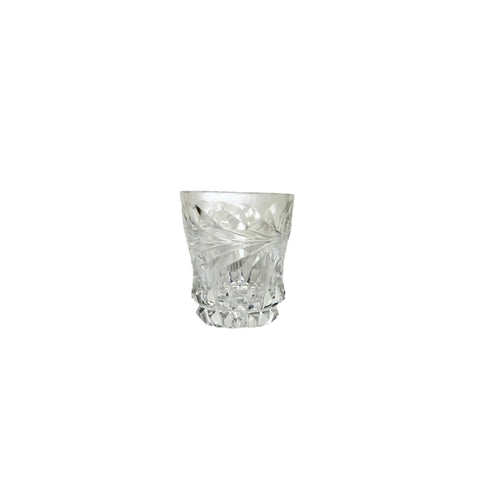 Vintage Crystal Etched Shot Glass