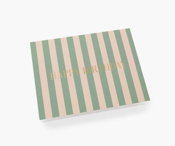 Cabana Stripe Birthday Card