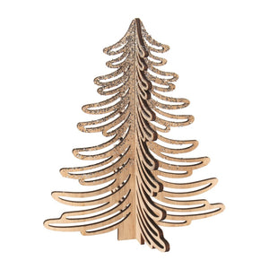 Glittery Wood Christmas Tree (2 sizes)