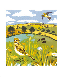 Skylark Bird Card