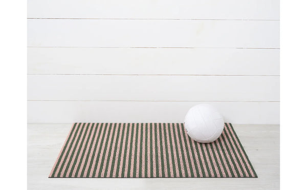 Chilewich Indoor/Outdoor Breton Stripe Shag Floor Mat - Malibu