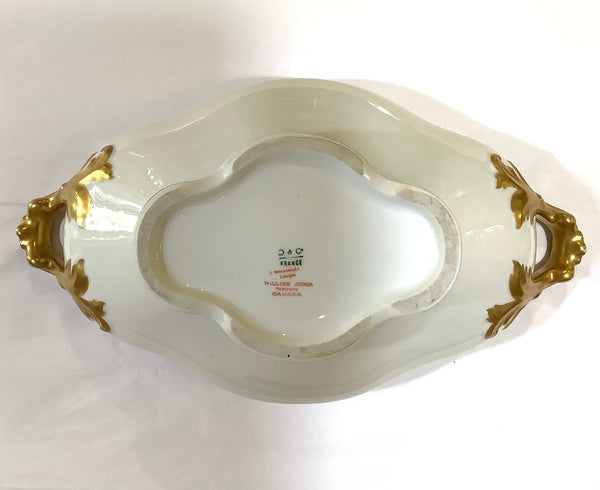 Vintage Limoges Pedestal Dish with Gold Handles