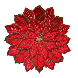 Red Velvet Poinsettia Placemat