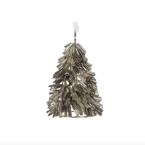 Bead Tree Ornament - Silver