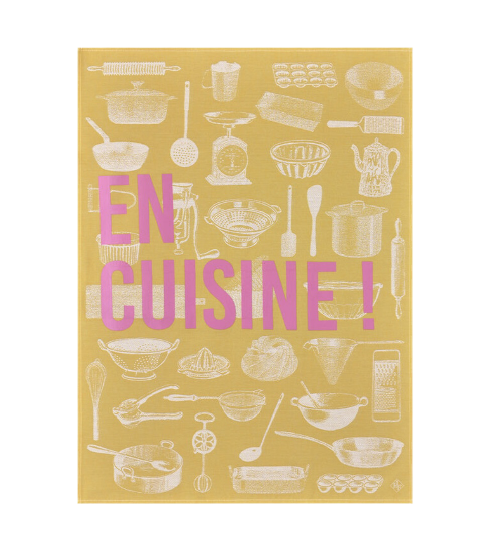 Le Jacquard Francais Tea Towel - En Cuisine Yellow