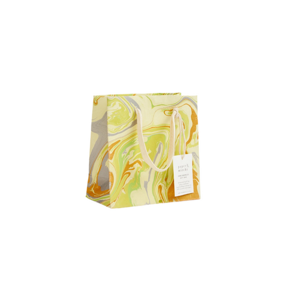 Hand Marbled Pastel Gift Bags - Limoncello