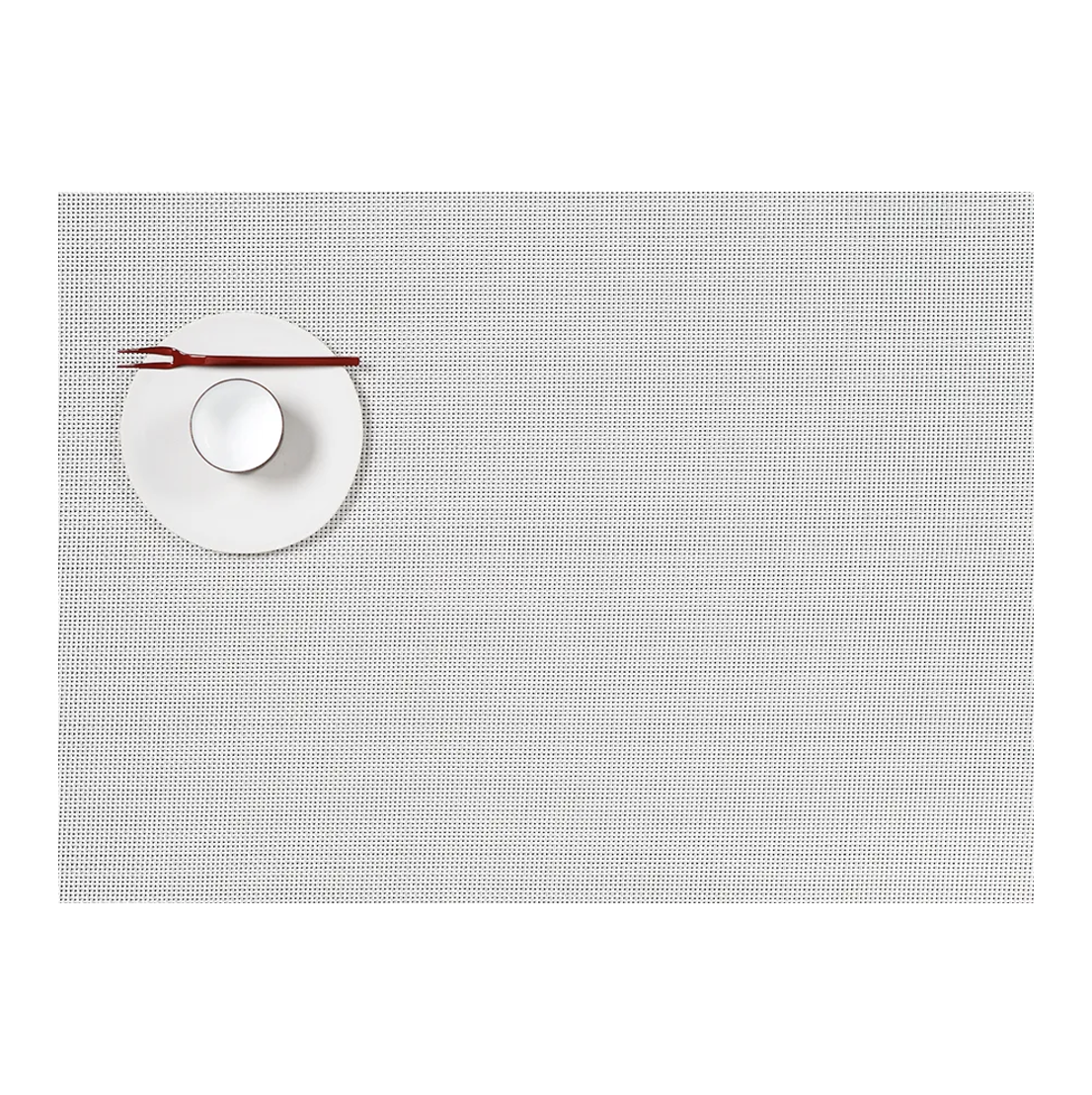 Chilewich Mini Basketweave Rectangle Placemat - White