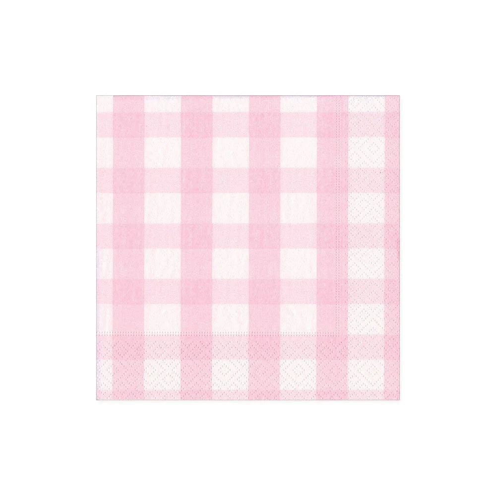 Cocktail Napkins - Pink Gingham