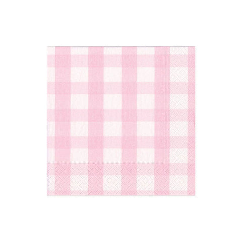 Cocktail Napkins - Pink Gingham