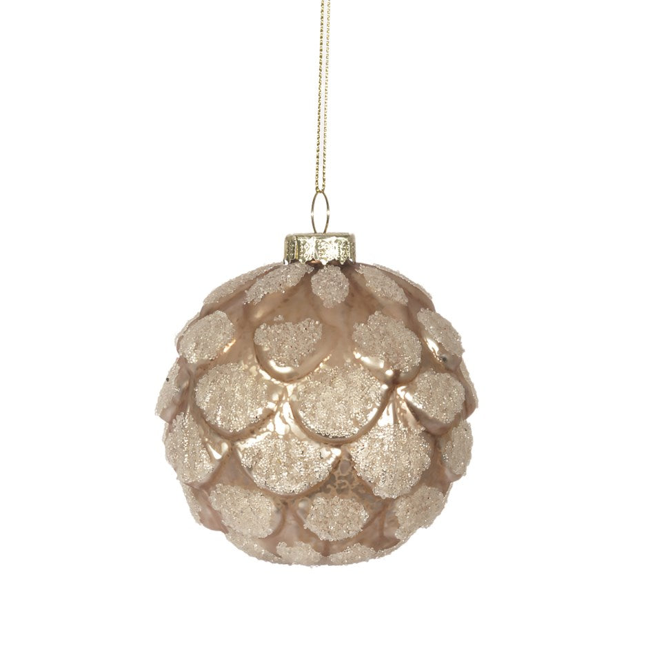 pine cone ball ornament