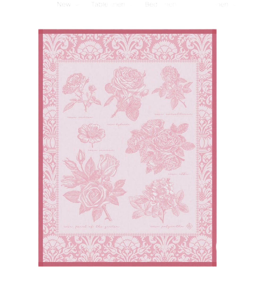 Le Jacquard Francais Tea Towel - Jardin Des Roses Pink