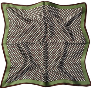 Green Polka Dot Silk Scarf