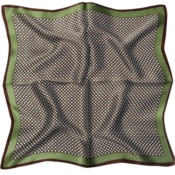 Green Polka Dot Silk Scarf