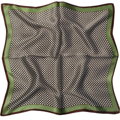 Green Polka Dot Silk Scarf