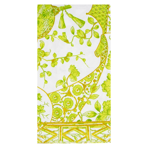 Dinner/Guest Napkins - Gilded Porcelain Chartreuse