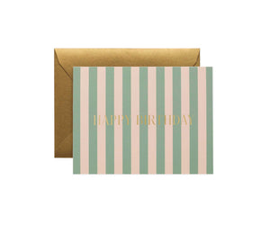 Cabana Stripe Birthday Card