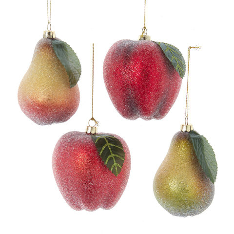 Frosted Fruit Ornaments