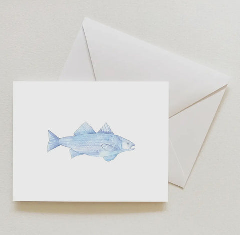 Blue Fish Sleeved Note Card