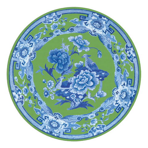 Green And Blue Plate Die-Cut Placemat by Caspari